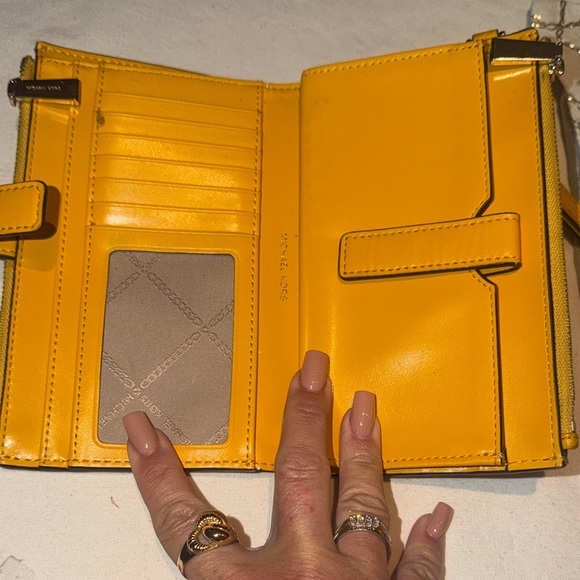 Michael Kors Mustard Leather Wristlet - Picture 4 of 9